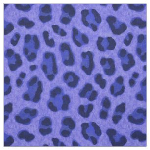 Lavender Blue Leopard Animal Print Skin Patroon Stof