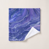 Lavender Blue Marble Acrylic Abstract Bad Handdoek (Wasdoekje)