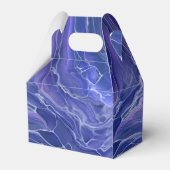 Lavender Blue Marble Acrylic Abstract Bedankdoosjes (Achterkant)