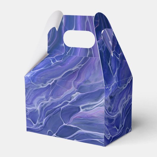 Lavender Blue Marble Acrylic Abstract Bedankdoosjes (Voorkant Zijde)