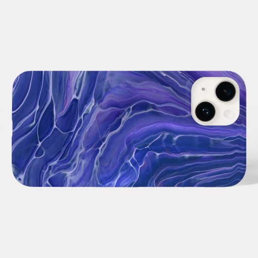 Lavender Blue Marble Acrylic Abstract Case-Mate iPhone Case (Achterkant (horizontaal))