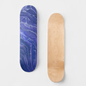 Lavender Blue Marble Acrylic Abstract Persoonlijk Skateboard (Voorkant)