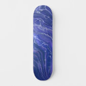 Lavender Blue Marble Acrylic Abstract Persoonlijk Skateboard (Voorkant)