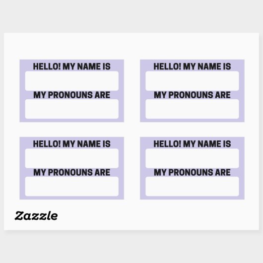 Lavender Blue Name & Pronoun Labels (Vel)