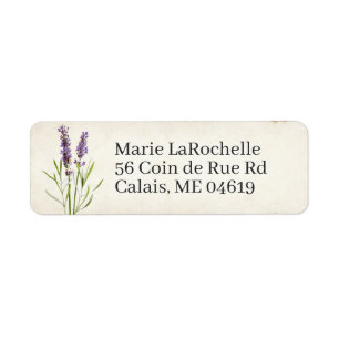  Lavender Blue Parchment Return-adres Etiket