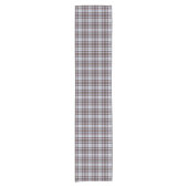 Lavender Blue Plaid Tartan Retro Table Runner Korte Tafelloper (Voorkant)