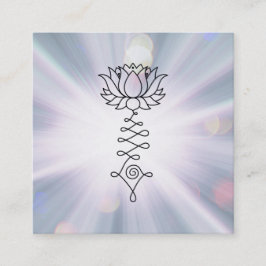 *~* Lavender Blue Rays Healing Reiki Energy Lotus Vierkante Visitekaartje