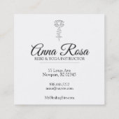 *~* Lavender Blue Rays Healing Reiki Energy Lotus Vierkante Visitekaartje (Achterkant)