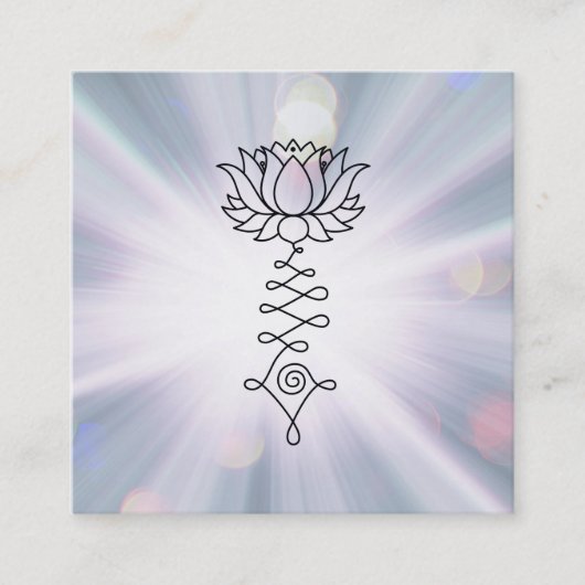 *~* Lavender Blue Rays Healing Reiki Energy Lotus Vierkante Visitekaartje (Voorkant)