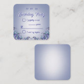 Lavender Blue Spring Florals Enclosure Card Informatiekaartje (Voorkant / Achterkant)