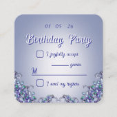 Lavender Blue Spring Florals Enclosure Card Informatiekaartje (Voorkant)