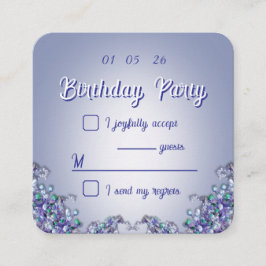 Lavender Blue Spring Florals Enclosure Card Informatiekaartje