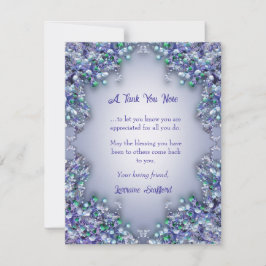 Lavender Blue Spring Lilac Florals Thank You Card Bedankkaart