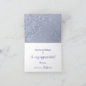Lavender Blue Spring Lilac Florals Thank You Card Bedankkaart (Binnen)