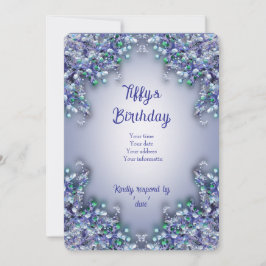 Lavender Blue Spring Lilac Invitation Card Bedankkaart