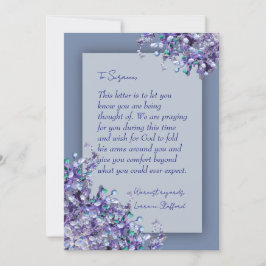 Lavender Blue Spring Lilacs Sympathy Card Kaart