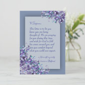Lavender Blue Spring Lilacs Sympathy Card Kaart (Staand voorkant)