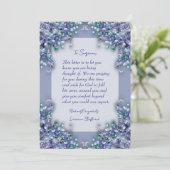 Lavender Blue Spring Lilacs Sympathy Card Kaart (Staand voorkant)