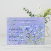 Lavender Blue Wild Flowers Country Weddenschap Kaart (Staand voorkant)