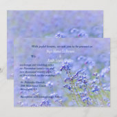 Lavender Blue Wild Flowers Country Weddenschap Kaart (Voorkant / Achterkant)