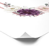 Lavender Blush Floral Weddenschap Gold Foto Booth Perfect Poster (Hoek)