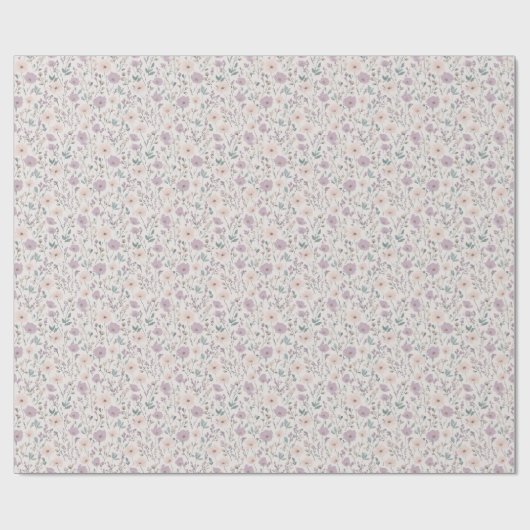 Lavender & Blush Meadow Cadeaupapier (Vlak)