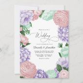 Lavender, Blush & Mint Floral Wedding Kaart (Voorkant)