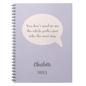 Lavender blush pink ivory inspirational goal quote notitieboek (Voorkant)
