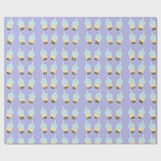 Lavender Boba Tea Cadeaupapier (Vlak)