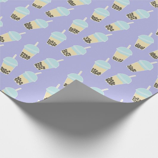 Lavender Boba Tea Cadeaupapier (Hoek)