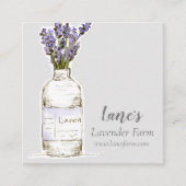 Lavender Boerderij Organic Herbs Aromatherapie Vierkante Visitekaartje (Voorkant)