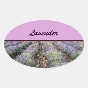 lavender boerderij ovale sticker