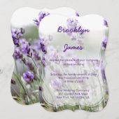 Lavender Bohemian Wedding Invitding Bracket Kaart (Voorkant / Achterkant)