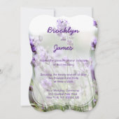 Lavender Bohemian Wedding Invitding Bracket Kaart (Voorkant)