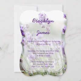 Lavender Bohemian Wedding Invitding Bracket Kaart