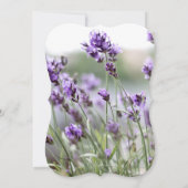 Lavender Bohemian Wedding Invitding Bracket Kaart (Achterkant)