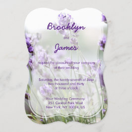 Lavender Bohemian Wedding Invitding Bracket Kaart