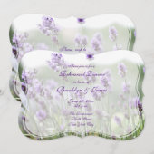 Lavender Bohemian Wedding Rehearsal Invites Kaart (Voorkant / Achterkant)