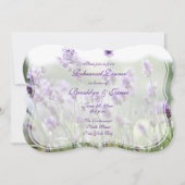 Lavender Bohemian Wedding Rehearsal Invites Kaart (Voorkant)