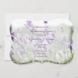 Lavender Bohemian Wedding Rehearsal Invites Kaart