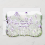 Lavender Bohemian Wedding Rehearsal Invites Kaart (Achterkant)