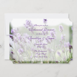 Lavender Bohemian Wedding Rehearsal nodigt Ticket Kaart