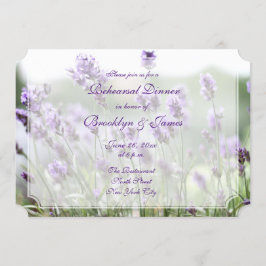 Lavender Bohemian Wedding Rehearsal nodigt Ticket Kaart