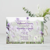 Lavender Bohemian Wedding Rehearsal Uitnodigingen (Staand voorkant)