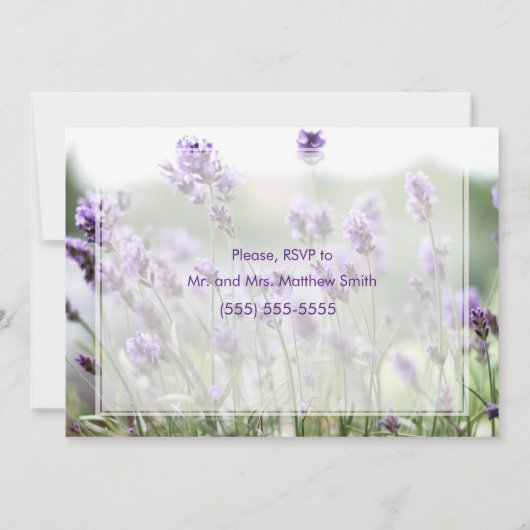 Lavender Bohemian Wedding Rehearsal Uitnodigingen (Achterkant)