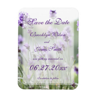Lavender Bohemian Wedding Save the Date Magnets Magneet