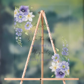 Lavender Boho A Little Wildflower Baby shower Acryl Bord (Neutraal)