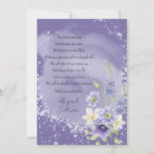 Lavender Boho A Little Wildflower Baby shower Bedankkaart (Achterkant)
