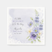 Lavender Boho A Little Wildflower Baby shower Servet (Voorkant)