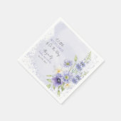Lavender Boho A Little Wildflower Baby Sprinkle Servet (Hoek)